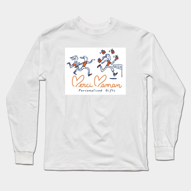 Merci Maman Long Sleeve T-Shirt by windowsneuf